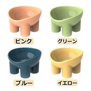 猫用 斜めフードボウル マカロンカラーの足つきデザイン 首が楽な転倒防止食器　直送