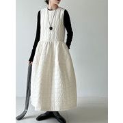 イメージ通りでした 韓国ファッション ロング丈ノースリーブドレス 綿素材で肌に優しい 詰め綿保温