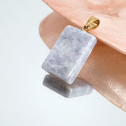 糸魚川翡翠 ペンダントトップ ラベンダー 新潟県産 原石 【一点もの】 ステンレス 天然石 パワーストーン