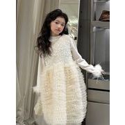 子供服　100~160cm　キッズワンピース   スパンコール    韓国子供服