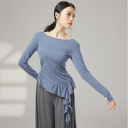 ダンスウェア ヨガ バレエ 体操 ベリーダンス インドダンス 社交ダンス Tシャツ上着 トップス 5色