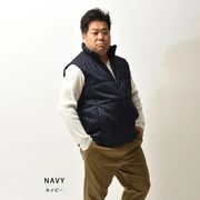 大きいサイズ 中綿ベスト 3L-5L コアブリッド 発熱 中綿 ウール調 軽量 ベスト 撥水 防寒着 春物 25春