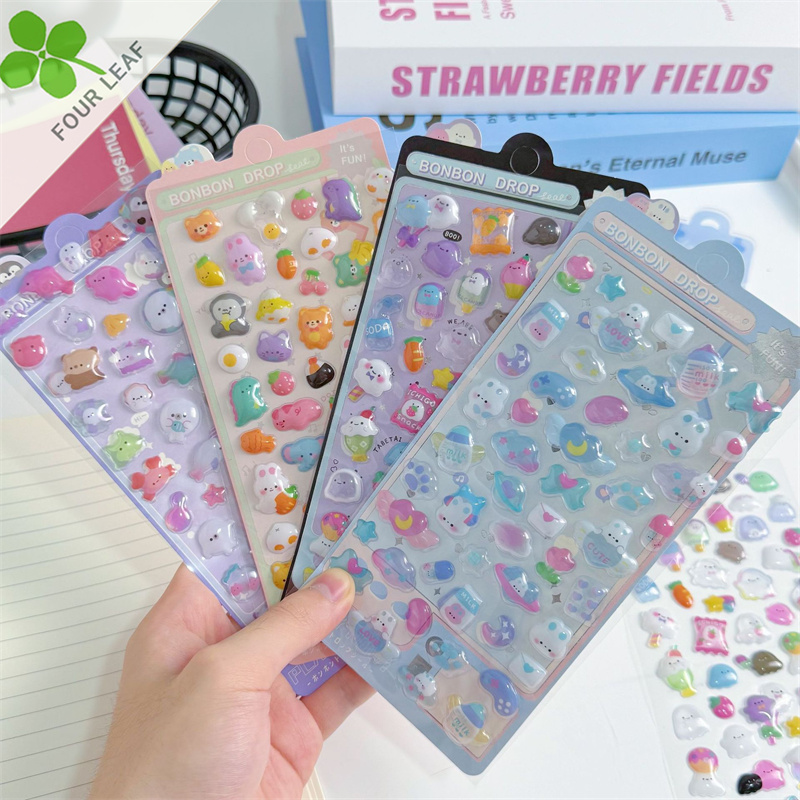 3Dシール 手帳用・創意ステッカー DIY手作 立体キャラクターシール 粘着シール 贈り物 子供