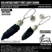 ラッキーラビッツフット　キーチェーン　ラビットフット　FUCK　アメリカン雑貨　キーホルダー　お守り