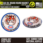 アメリカンなラウンドマグネット！　ガス　オイル系ブランド　アメリカン雑貨　ガレージ　レトロ雑貨