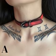 温度に反応して色が変わるチョーカー、セクシーなチョーカー、ソフトレザーネックレス、Y2Kネックバンド