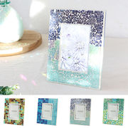 モザイク フォトフレーム[写真立てガラス ステンドグラス オリエンタルアジアハワイマリン26SS]