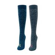 和柄デザイン着圧ハイソックス【紋】