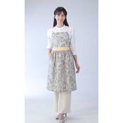 【即納】花プリント肩クロスエプロン