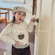 2026韓国風子供服 キッズ アウター コート ニット 子供服  女の子  キッズ 80cm-130cm