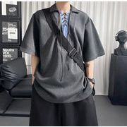 トップス メンズ Tシャツ 半袖 ブラウス ポロシャツ レイヤード