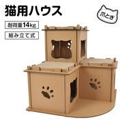 キャットハウス 屋外 段ボール 室内 爪とぎ ダンボールハウス 多部屋 多頭飼い 軽量 保温 冬用 猫用品
