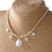 ★バリ島より入荷！★　プチシェルネックレス cantik putih  5本セット