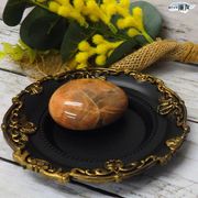 原石一点物 握り石 オレンジムーンストーン 天然石 (オレンジムーンストーン106g-2白色巾着付 現物販売)