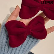 ヘアアクセサリー ヘアクリップ リボン ベロア調 ボリューム ガーリー 大人っぽ 華やか オケージョン