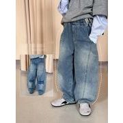 2026  春夏新作 新品 ★ 韓国風 子供服★ワイドデニム 90-150cm