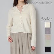 【2026新作商品♪】金ボタンラウンドネックニットカーディガン