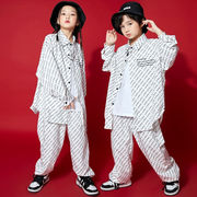 キッズダンス衣装 ヒップホップ セットアップ シャツ 男の子 女の子 ルーズ ステージ