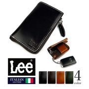 全4色！Lee（リー）高級イタリアンレザーステッチデザイン L字ファスナー スマートキーケース 鍵