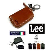 全4色！Lee（リー）イタリアンレザーステッチデザイン ラウンドファスナー スマートキーケース 鍵入れ
