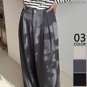 【2026新作商品♪】 ウエストレースタックワイドパンツ