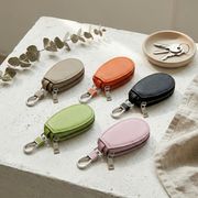 カラビナフック付き　スマートキーケース　ラウンドファスナー・5カラー
