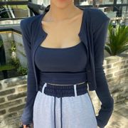 キャミソール カーディガン　レディース　デザイン　韓国ファッション　2点セット