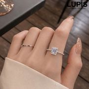 リング 指輪 レディース スクエア ビジュー キラキラ 華やか 上品 エレガント ゴージャス パヴェ