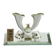 ★端午の節句を飾る★ 縁起の良い五月人形【硝子　兜飾り】