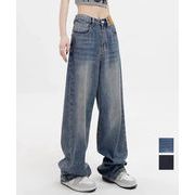 【日本倉庫即納】 ワイドデニムパンツビンテージジーンズ美脚