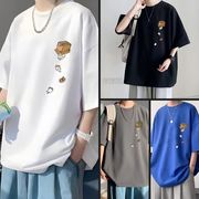 2026春夏メンズ服 シンプル おしゃれ Ｔシャツ 韓国風 トップス ゆったり インナーシャツ[M~5XL]