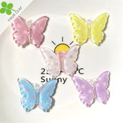 蝶 アクセサリーパーツ デコパーツ 髪飾り ペンダント ハンドメイド スマホケース美容 可愛い