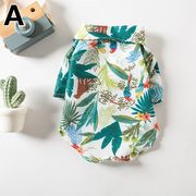 小型犬・猫用 夏のハワイアンシャツ スリムスタイルの爽やかペットウェア
