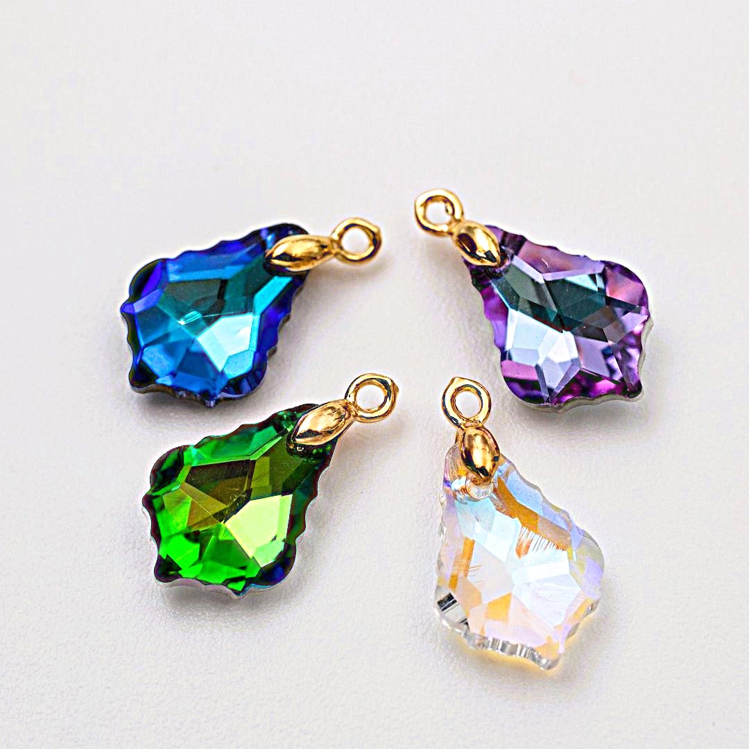 サンキャッチャー/金具装着済みガラスペンダント/リーフ/風水/光キャッチ/夏アクセサリー/最安値