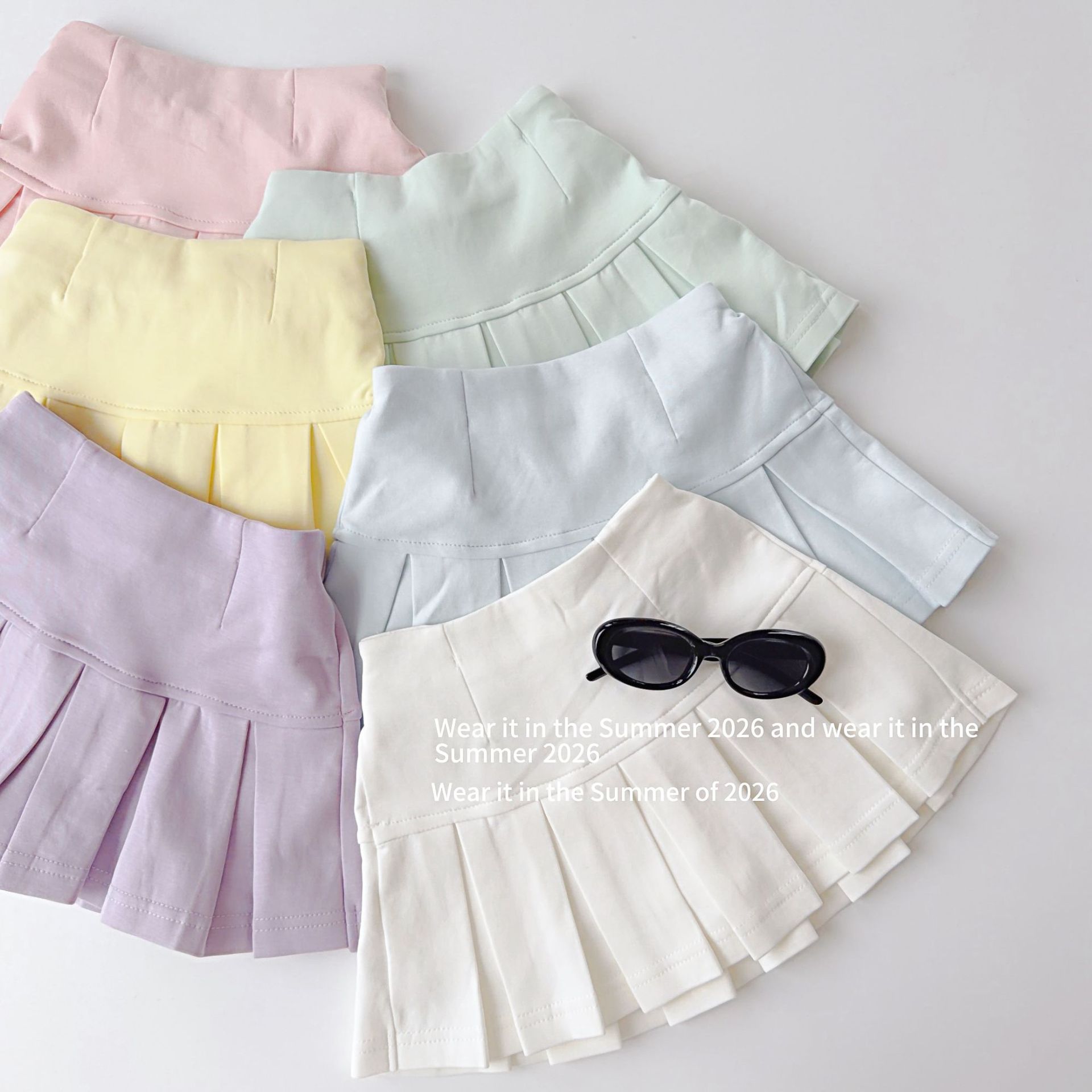 2026新品TQ★子供服　スカート　インパン付き★90cm～150cm 6色