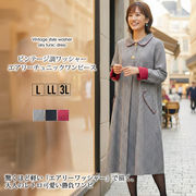 【2026年新作】ワンピ L LL 3L 体型カバー Ａラインワッシャー 大人可愛い 春ワンピ きれいめ カジュアル