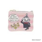 【ポーチ】ムーミン MOOMIN サガラ刺繍ミニフラットポーチ リトルミイ ピンク