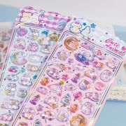 【全4種セット】可愛いキャラクター風動物ステッカー 3Dシールスマホケース・手帳デコ用