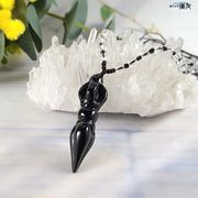 密教法具 バジュラ 五鈷杵 風水 ネックレス 魔除け (チベット密教法具 独鈷杵ネックレスオブシディアン)