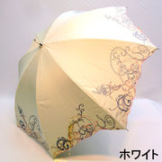 【晴雨兼用】【長傘】全天候型晴雨兼用スライド式サラサエッジ柄手開き傘