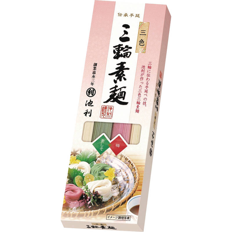 池利 三色三輪素麺 小箱（レシピ付） Q-S