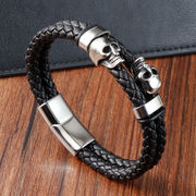 メンズアクセサリー　メンズブレスレット 　ユニセックス　本革ブレスレット　　OSD-L20198