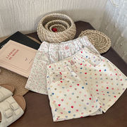 2026夏服※LANMM☆プリントショートパンツ ハート コットンパンツ 小花柄パンツ