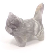 ≪特価品/国内在庫≫ケープアメジスト・ドリームアメジスト/猫ネコ/彫刻/約34x33x18mm