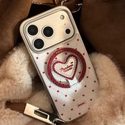 フレンチレッド パールマグネットスタンド 鏡面ハードケース iPhone17ProMax