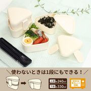 収納できるランチボックス2段 とんがり