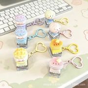ins人気キーホルダー 減圧おもちゃ PVC キーリング ストレス解消 ハンドメイド雑貨LF