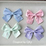 新入荷 蝶結び デコパーツ 生地 パッチ 刺繍アップリケDIY ヘアアクセサリーバッグ装飾 貼り付けパーツ