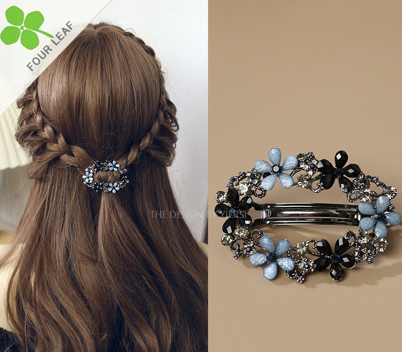 ヘアピン クリスタル付 ヘアクリップ 髪飾り ヘアアクセサリー 髪留め ファッション 可愛い