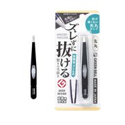 グリーンベル Tweewers GT-234 ズレずに抜ける驚きの毛抜き 先丸 (ブラック)